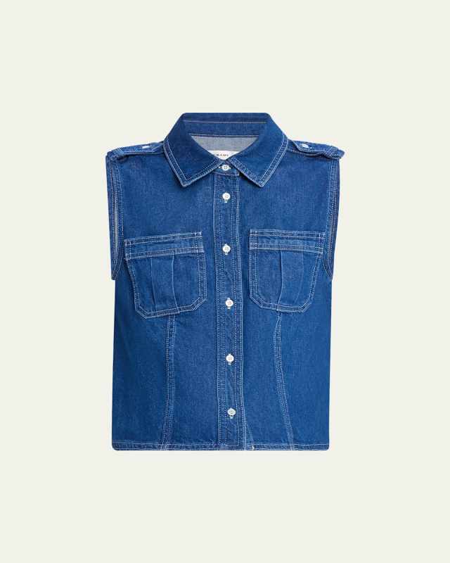 The Major Sleeveless Denim Shirt